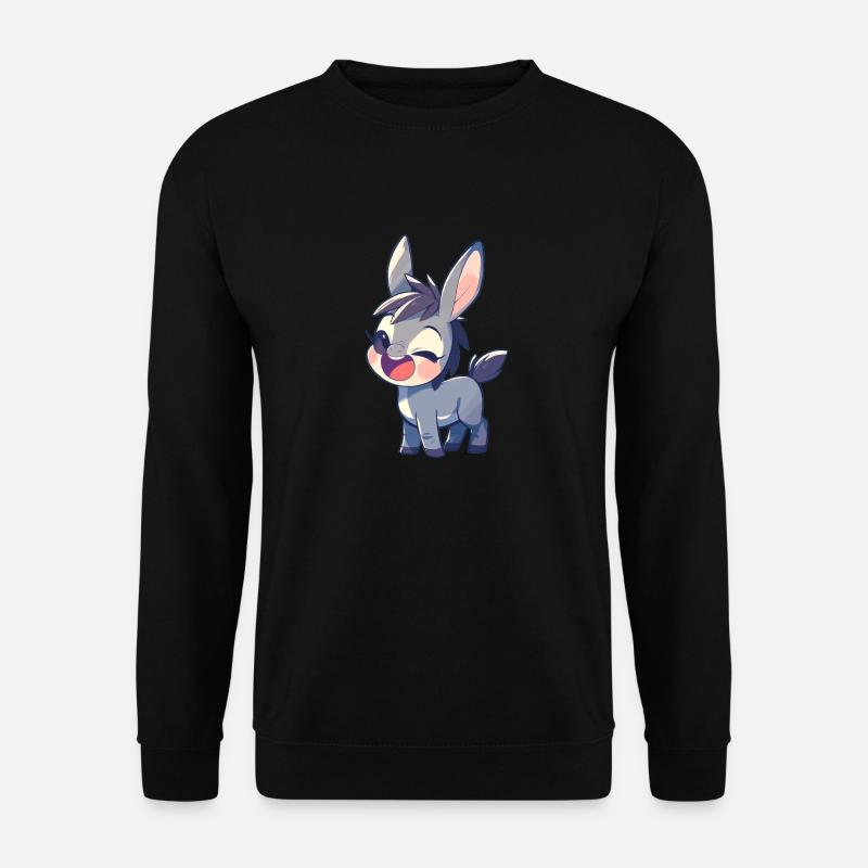 Donkey Esel - Unisex Pullover - Schwarz