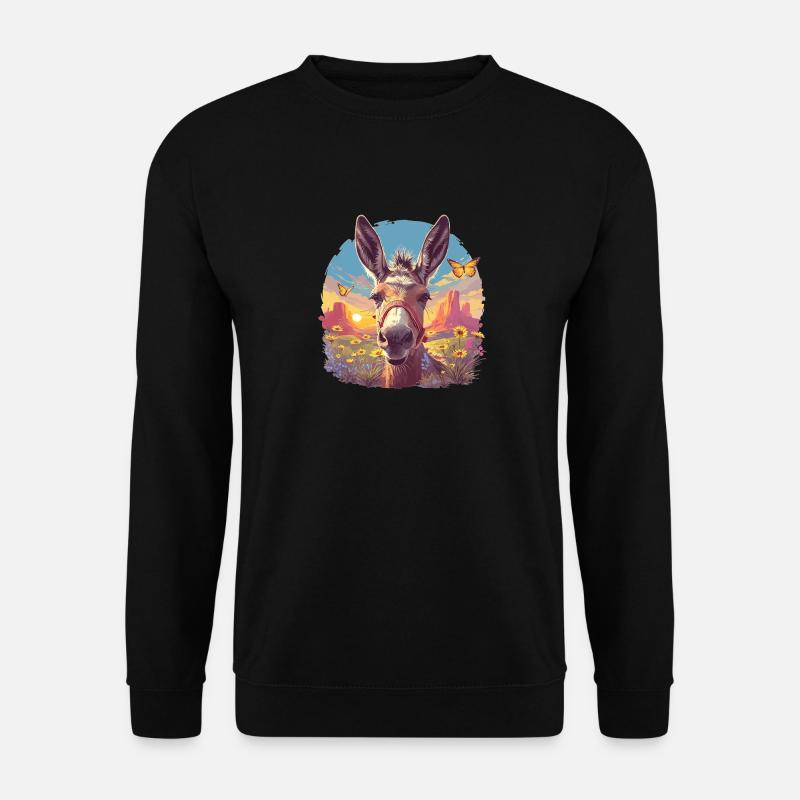 Donkey Esel - Unisex Pullover - Schwarz