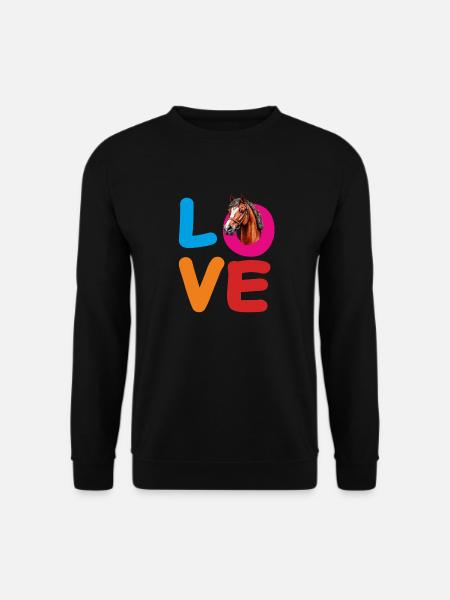 LOVE HORSE - Unisex Sweatshirt - black