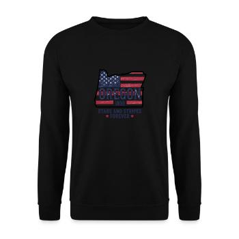 Oregon 1859 Stars and Stripes Forever - Unisex Sweatshirt - black - Front - Alina (178cm) & Michal (187cm)