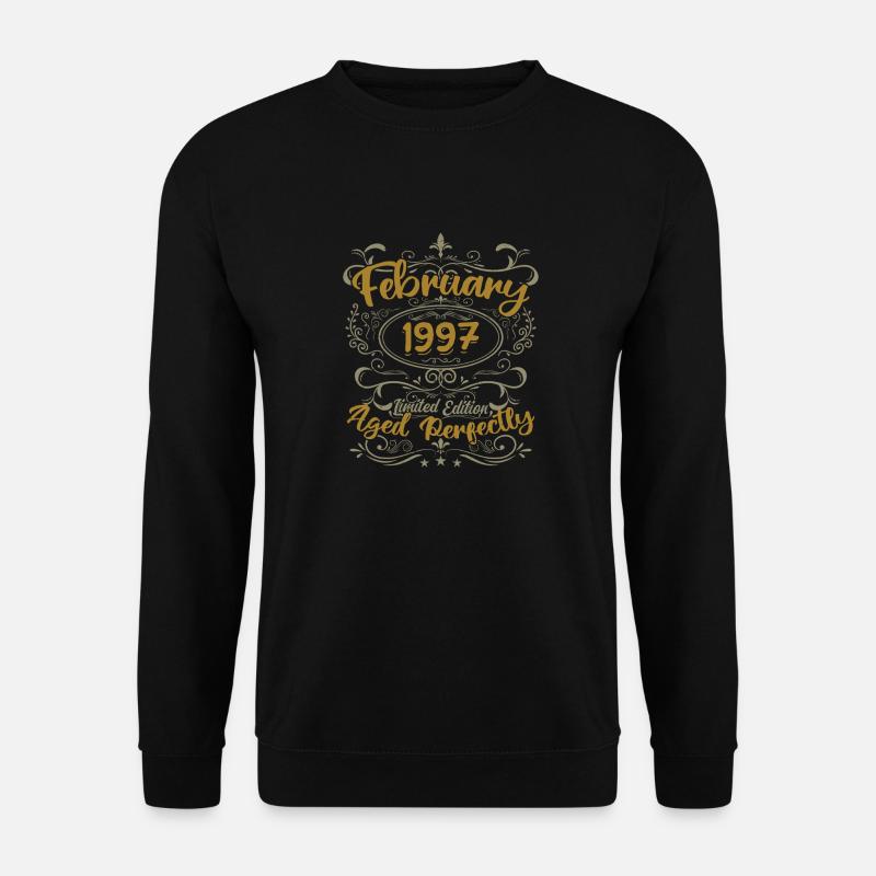 Geschenkidee Februar 1997 Geburtstag Februar 1997 - Unisex Pullover - Schwarz