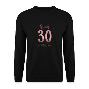 Cadeau officiel pour les femmes à l’occasion des 30 ans de sa vie - Sweat-shirt Unisexe - noir - Devant - Alina (178cm) & Michal (187cm)
