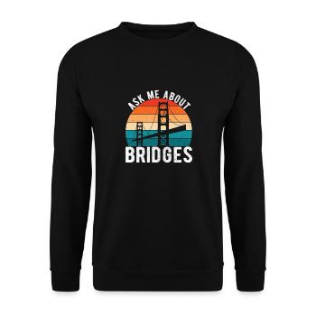 Ingénieur des ponts Construction de ponts - Sweat-shirt Unisexe - noir - Devant - Alina (178cm) & Michal (187cm)