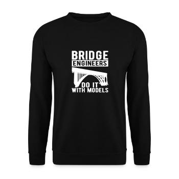 Ingénieur des ponts Construction de ponts - Sweat-shirt Unisexe - noir - Devant - Alina (178cm) & Michal (187cm)