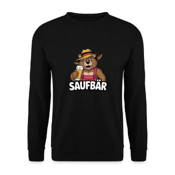 Fête Saufbär Saufen Bier Alkohol - Sweat-shirt Unisexe - noir - Devant - Alina (178cm) & Michal (187cm)