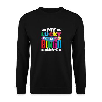 Bingo Mon Joueur de Porte-Bonheur - Sweat-shirt Unisexe - noir - Devant - Alina (178cm) & Michal (187cm)