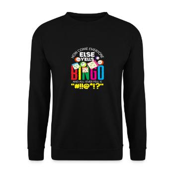 Joueur de bingo Humour Drôle Dicton - Sweat-shirt Unisexe - noir - Devant - Alina (178cm) & Michal (187cm)