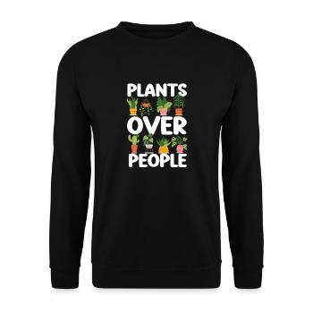 Plant Lover Gardening Plants Over - Unisex Pullover - Schwarz - Vorne - Alina (178cm) & Michal (187cm)