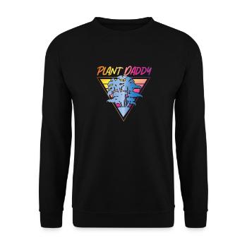 Plant Lover Gardening Dad Monstera - Unisex Pullover - Schwarz - Vorne - Alina (178cm) & Michal (187cm)