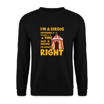 Je suis un artiste de cirque - Sweat-shirt Unisexe - noir - Devant - Alina (178cm) & Michal (187cm)