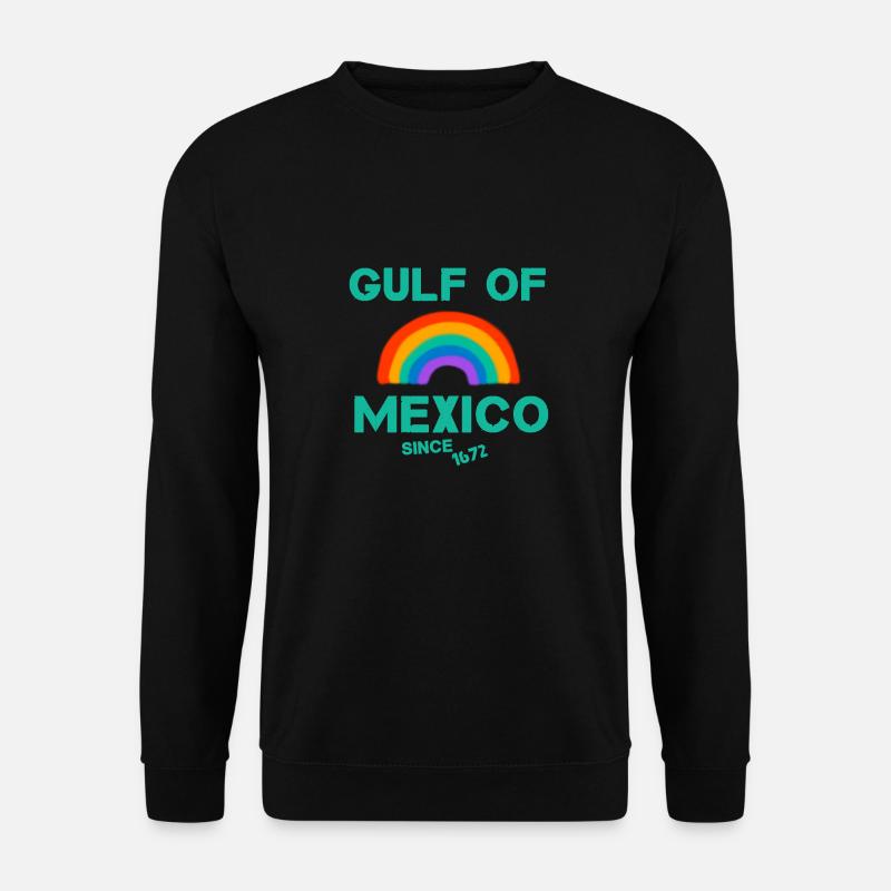 Golf des Mexikos Regenbogen - Unisex Pullover - Schwarz