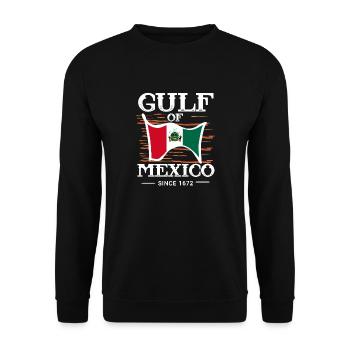 Golf Von Mexiko mit Flagge - Unisex Pullover - Schwarz - Vorne - Alina (178cm) & Michal (187cm)