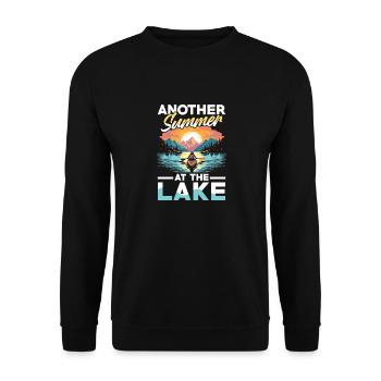 Another summer at the lake: canoeing adventurers - Unisex Sweatshirt - black - Front - Alina (178cm) & Michal (187cm)