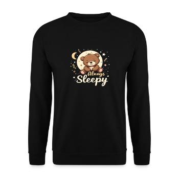 Cute Bear, Bear, Bear, Cute Sleep, Dreamer - Unisex Sweatshirt - black - Front - Alina (178cm) & Michal (187cm)