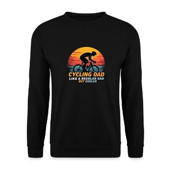 Cycling Dad Cyclist Funny Cyclist Road Bike - Unisex Sweatshirt - black - Front - Alina (178cm) & Michal (187cm)