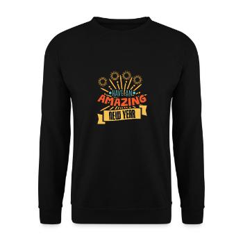Nouvel An 2 - Sweat-shirt Unisexe - noir - Devant - Alina (178cm) & Michal (187cm)