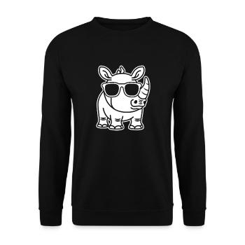 Nashorn - Unisex Pullover - Schwarz - Vorne - Alina (178cm) & Michal (187cm)