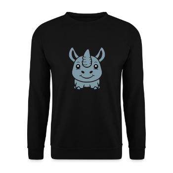 Nashorn - Unisex Pullover - Schwarz - Vorne - Alina (178cm) & Michal (187cm)