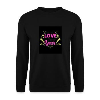 Nouvel An 6 - Sweat-shirt Unisexe - noir - Devant - Alina (178cm) & Michal (187cm)