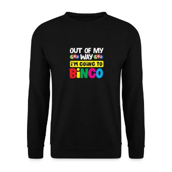 Joueurs de bingo en route pour le bingo - Sweat-shirt Unisexe - noir - Devant - Alina (178cm) & Michal (187cm)