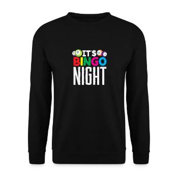 Bingo Night for Bingo Players - Unisex Sweatshirt - black - Front - Alina (178cm) & Michal (187cm)