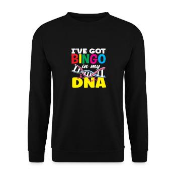 Les joueurs de bingo découvrent dans mon ADN - Sweat-shirt Unisexe - noir - Devant - Alina (178cm) & Michal (187cm)