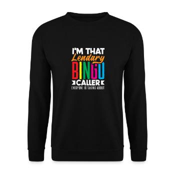 Appel de bingo légendaire pour les joueurs de bingo - Sweat-shirt Unisexe - noir - Devant - Alina (178cm) & Michal (187cm)