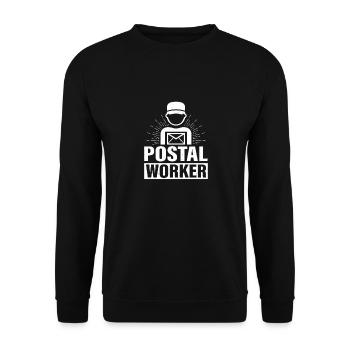 Postal Worker Mail Carrier Mailman - Unisex Sweatshirt - black - Front - Alina (178cm) & Michal (187cm)