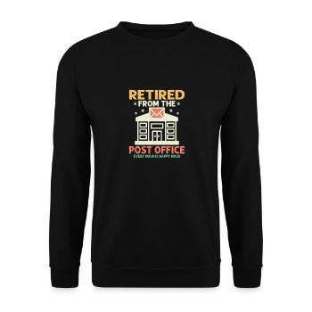 Retired From The Post Office Postal Worker Mailman - Unisex Sweatshirt - black - Front - Alina (178cm) & Michal (187cm)