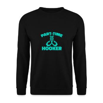 Part-Time Fisher - Unisex Sweatshirt - black - Front - Alina (178cm) & Michal (187cm)