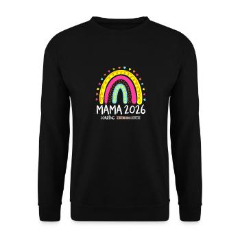 Mama 2026 Loading - Unisex Pullover - Schwarz - Vorne - Alina (178cm) & Michal (187cm)