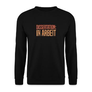 DISSERTATION IN ARBEIT Doktorand Lustiges - Unisex Pullover - Schwarz - Vorne - Alina (178cm) & Michal (187cm)