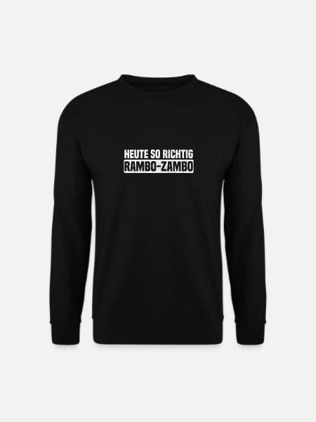 Heute so richtig Rambo-Zambo Meme Bundeskanzler - Unisex Pullover - Schwarz