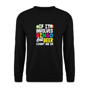 Bingo Player Bière et Bingo Fun - Sweat-shirt Unisexe - noir - Devant - Alina (178cm) & Michal (187cm)