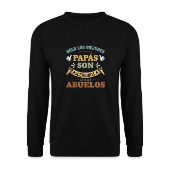 Only the Best Dads Get Promoted to Grandpas – - Unisex Sweatshirt - black - Front - Alina (178cm) & Michal (187cm)