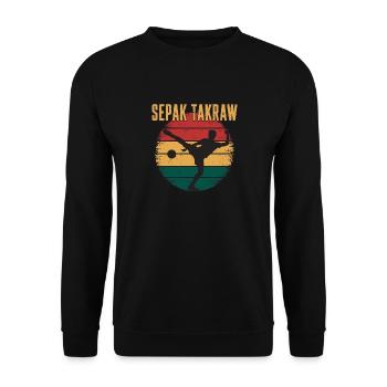 Sepak Takraw Player Foot Volleyball Footvolley - Unisex Sweatshirt - black - Front - Alina (178cm) & Michal (187cm)