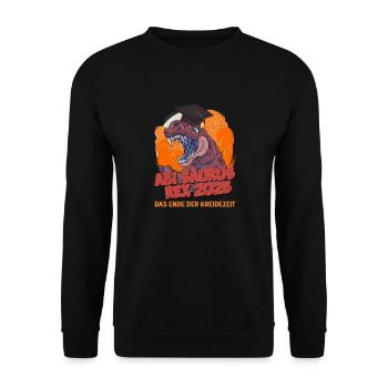 Abitur ABI SAURUS REX 2025 Abitur Lustiges - Unisex Pullover - Schwarz - Vorne - Alina (178cm) & Michal (187cm)