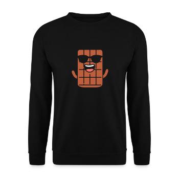 Chocolate - Unisex Sweatshirt - black - Front - Alina (178cm) & Michal (187cm)