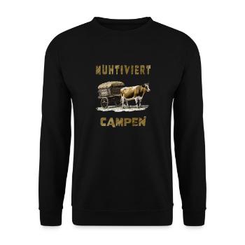 KUH WAGEN MUHTIVIERT CAMPEN - Unisex Pullover - Schwarz - Vorne - Alina (178cm) & Michal (187cm)