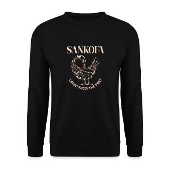 Sankofa Symbol Adinkra Ghana Black - Unisex Sweatshirt - black - Front - Alina (178cm) & Michal (187cm)