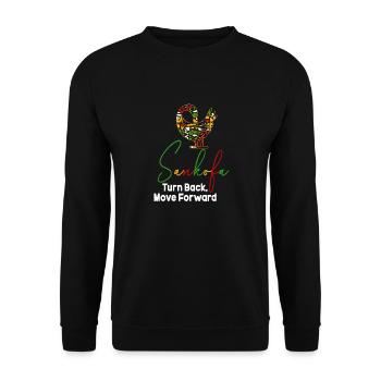 Symbole Sankofa Adinkra Ghana Noir - Sweat-shirt Unisexe - noir - Devant - Alina (178cm) & Michal (187cm)
