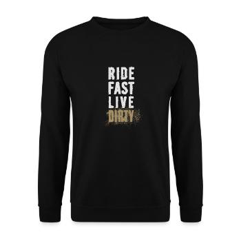 ROULEZ VITE, VIVEZ SALE – VTT - Motocross - Sweat-shirt Unisexe - noir - Devant - Alina (178cm) & Michal (187cm)