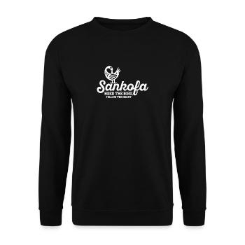 Sankofa Symbol Adinkra Ghana Black - Unisex Sweatshirt - black - Front - Alina (178cm) & Michal (187cm)