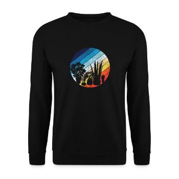 Amoureux des plantes jardinage rétro - Sweat-shirt Unisexe - noir - Devant - Alina (178cm) & Michal (187cm)