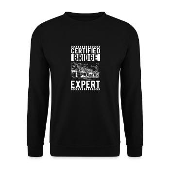 Ingénieur des ponts Construction de ponts - Sweat-shirt Unisexe - noir - Devant - Alina (178cm) & Michal (187cm)
