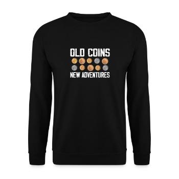 Numismatics Coin Roman Collection - Unisex Sweatshirt - black - Front - Alina (178cm) & Michal (187cm)