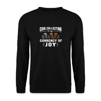 Numismatics Coin Collector Art - Unisex Sweatshirt - black - Front - Alina (178cm) & Michal (187cm)