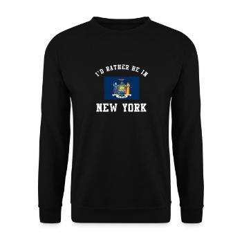 Je préfère être dans l’ambiance classique de New York - Sweat-shirt Unisexe - noir - Devant - Alina (178cm) & Michal (187cm)