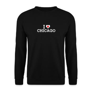 J’aime Chicago Cool Japon Mauvais drapeau Amant Humour - Sweat-shirt Unisexe - noir - Devant - Alina (178cm) & Michal (187cm)