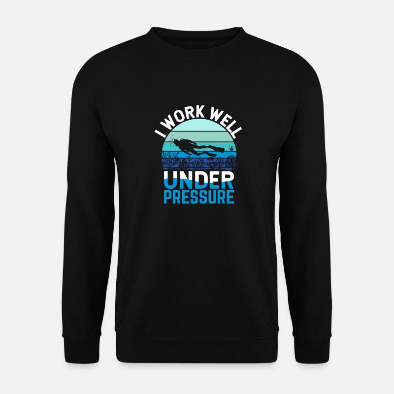 Tauchen Tauchen Lustiger Taucher - Unisex Pullover - Schwarz